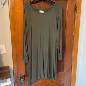 Lou & Grey Signature Soft Tie Waist Long Sleeve Essential Dress Women's Small